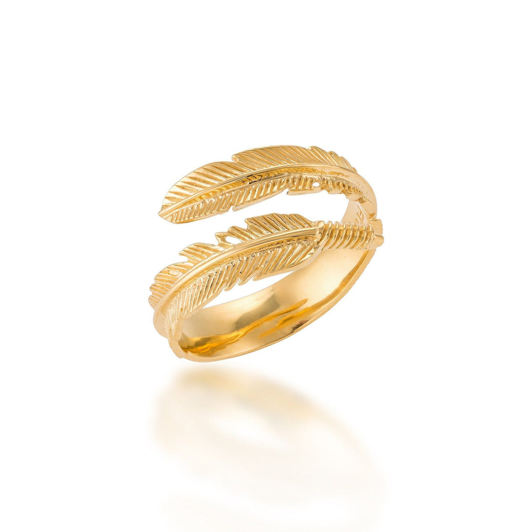 Plume Ring-Adjustable GOLD Ring MelodyNecklace