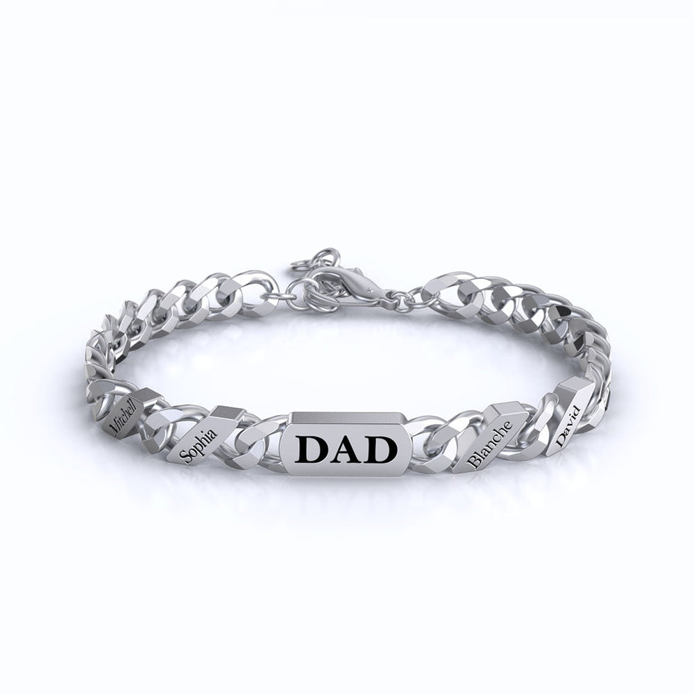 Father's Day Gift Custom Cuba Chain Bracelet For Dad