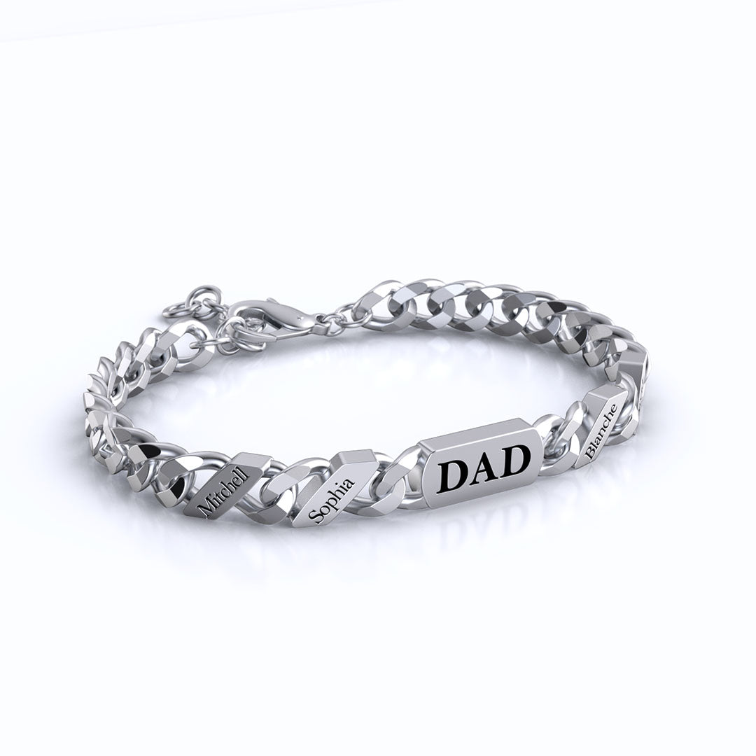 Father's Day Gift Custom Cuba Chain Bracelet For Dad