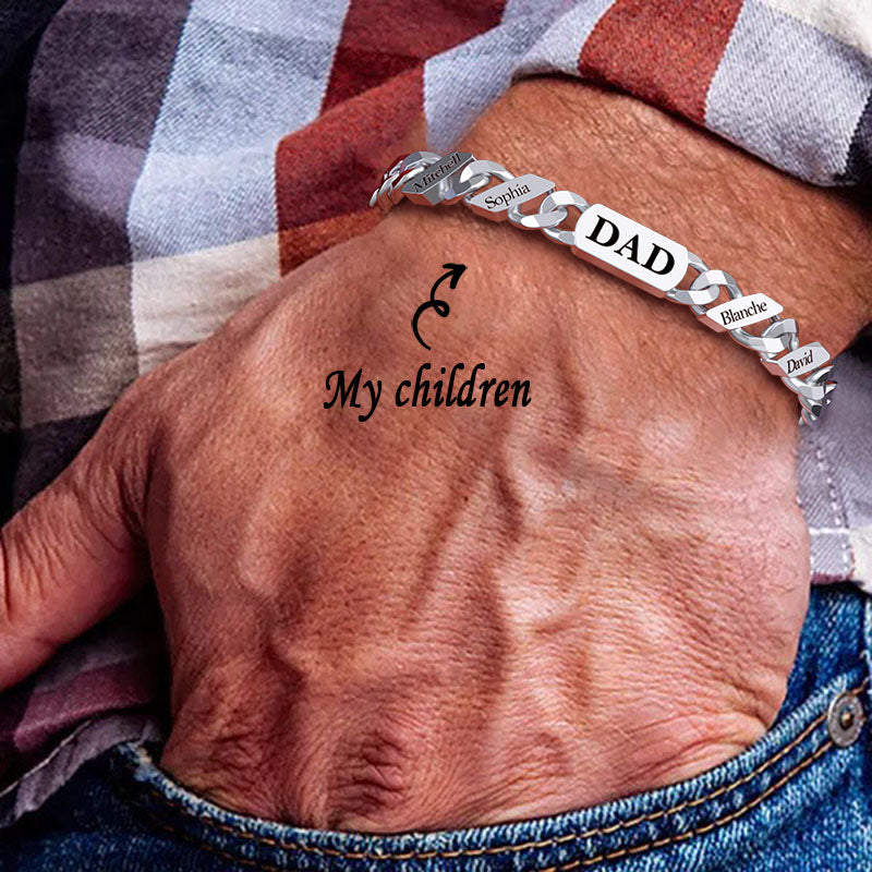 Father's Day Gift Custom Cuba Chain Bracelet For Dad