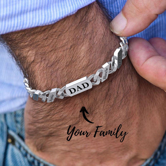 Father's Day Gift Custom Cuba Chain Bracelet For Dad