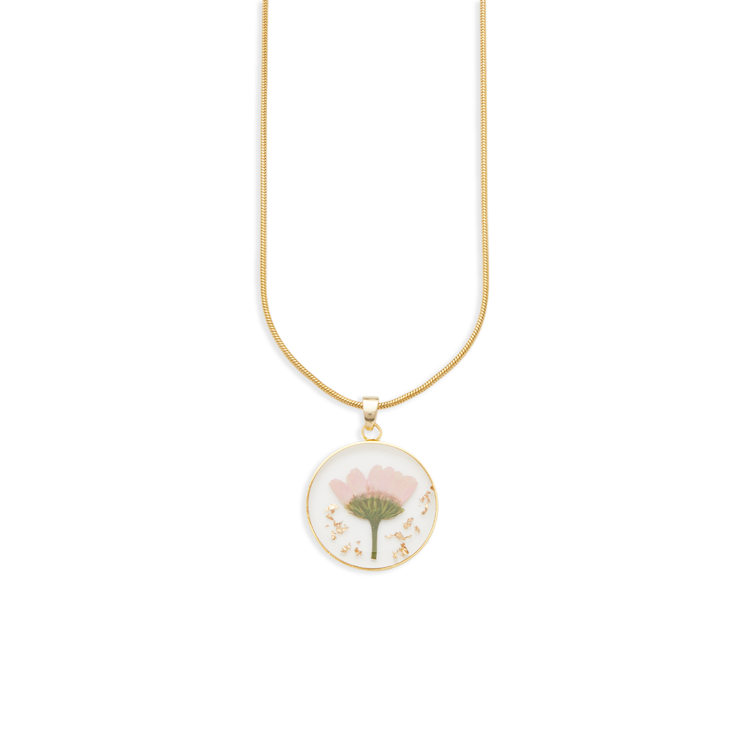 Pressed Birth Flower Necklace