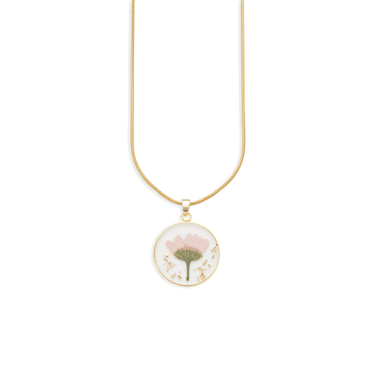 Pressed Birth Flower Necklace