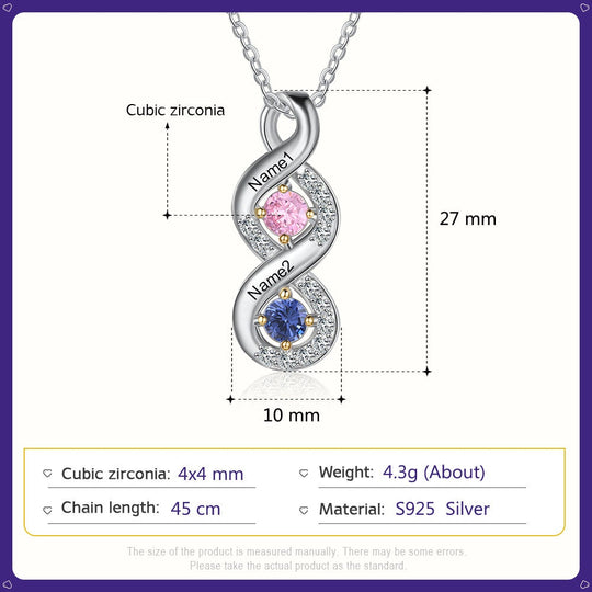 Christmas Gift Personalized Mother Necklace with Birthstones