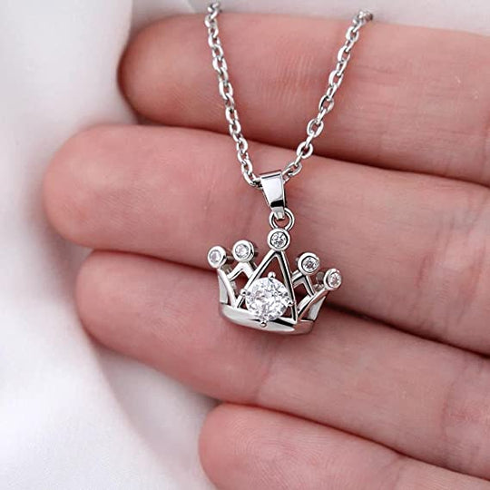To My Daughter- Crown Necklace "I'll Always Love You" Gifts For Daughter