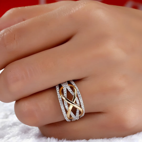 Mother and Daughter Forever Linked Together Infinity Ring