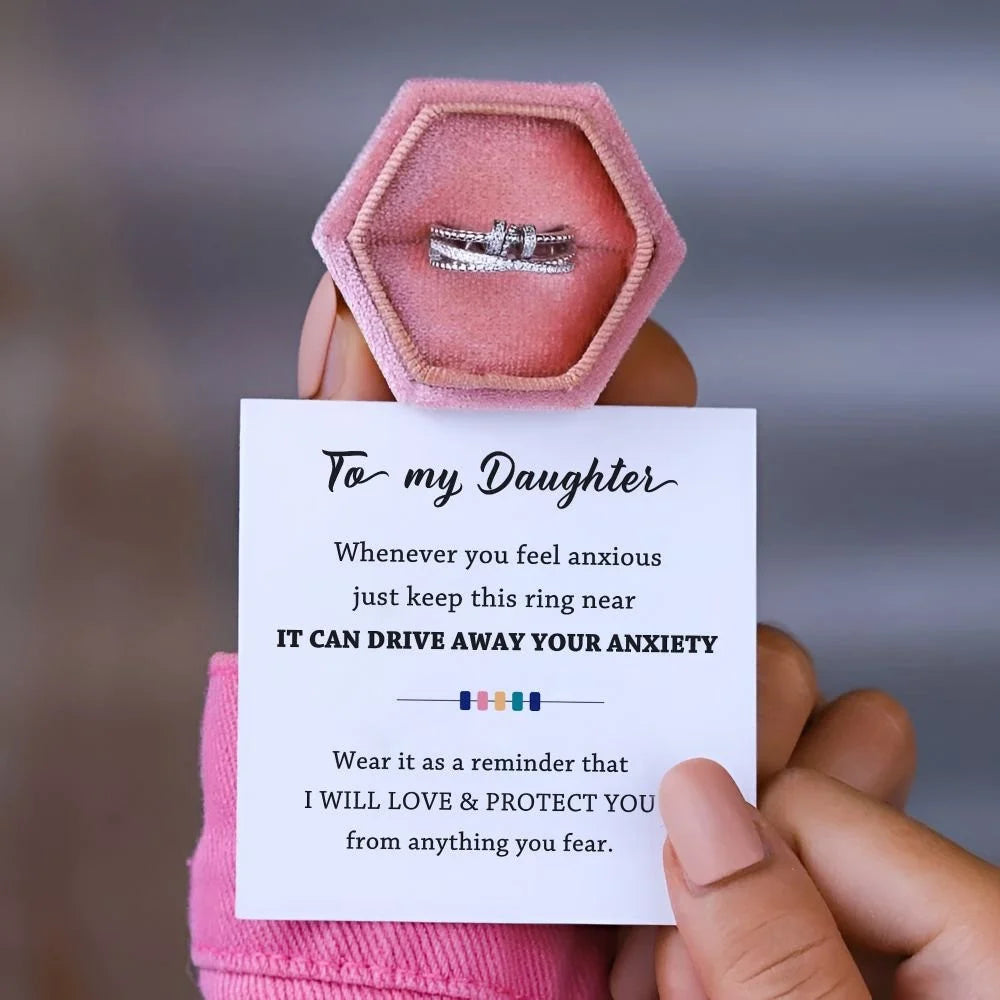 For Daughter-Drive Away Your Anxiety Fidget Rings