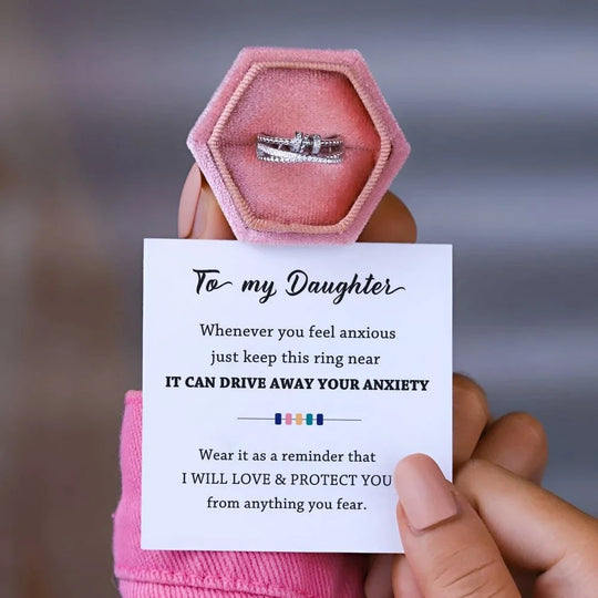 For Daughter-Drive Away Your Anxiety Fidget Rings