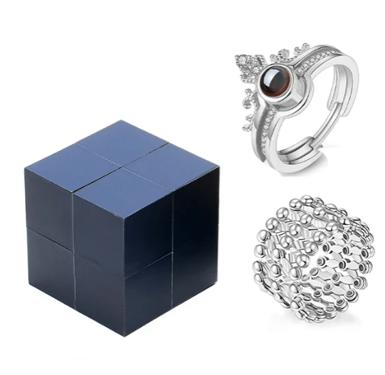 100 Languages Say "I Love You" Ring And Bracelet With Puzzle Jewelry Box A FULL SET (RING+BRACELET+BOX) (SAVE $45.99!!!) Bracelet For Woman MelodyNecklace