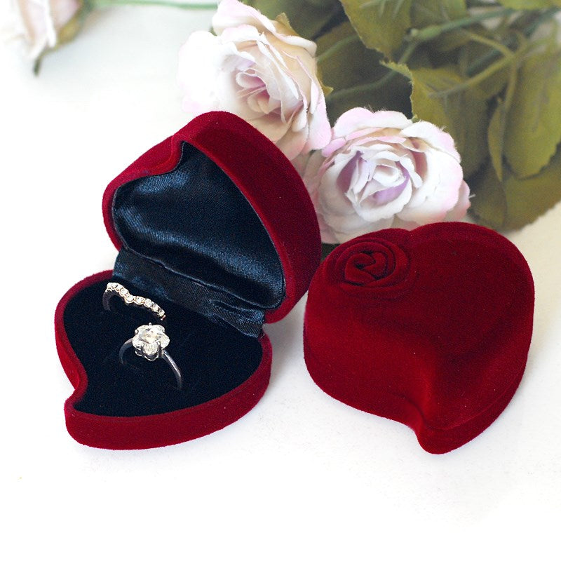 Rose Heart Ring Box
