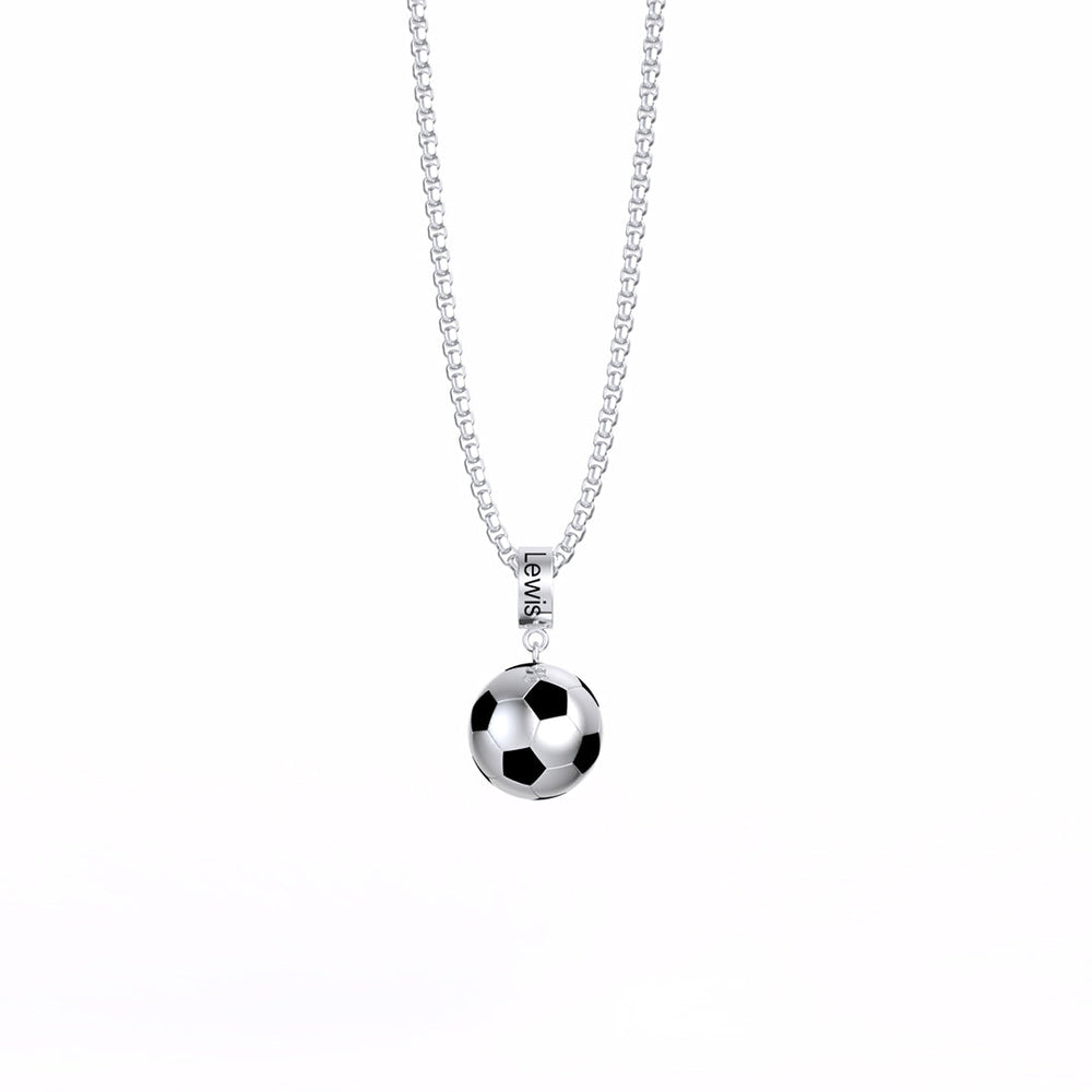 For Football Lover Football Necklace Personalized Soccer Ball Necklace