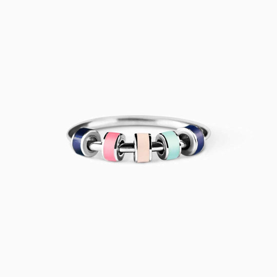 Anxiety Relieving Enamel Fidget Ring-Awareness Avenue-gift: All,gift: Daughter,gift: Granddaughter,ring: All,ring: Daughter,ring: Granddaughter
