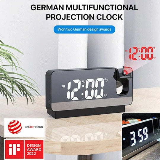 Mirror projection Alarm Clock