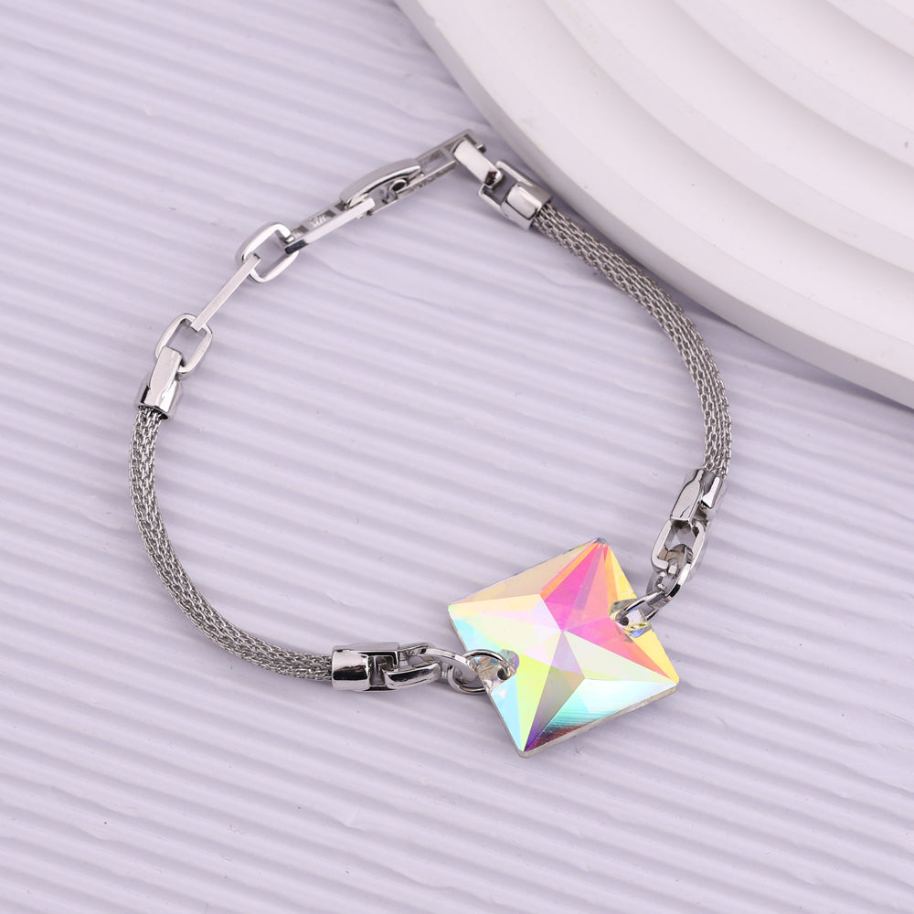 Rainbow Stone Adjustable Bracelet