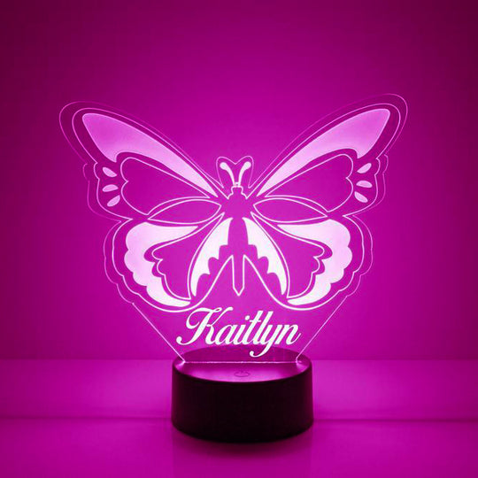 Personalized Butterfly Night Light Custom Name Lamp Gifts for Family