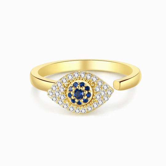 For Granddaughter-S925 Evil Eye Fidget Ring Anxiety Spinning Ring" I will love & protect you from anything you fear"