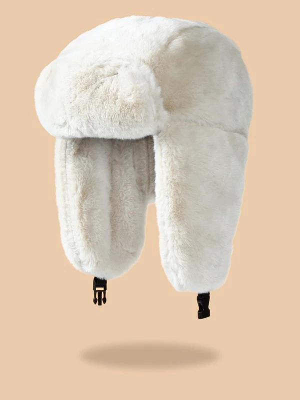 Ushanka Solid Fluffy Winter Trapper Hat