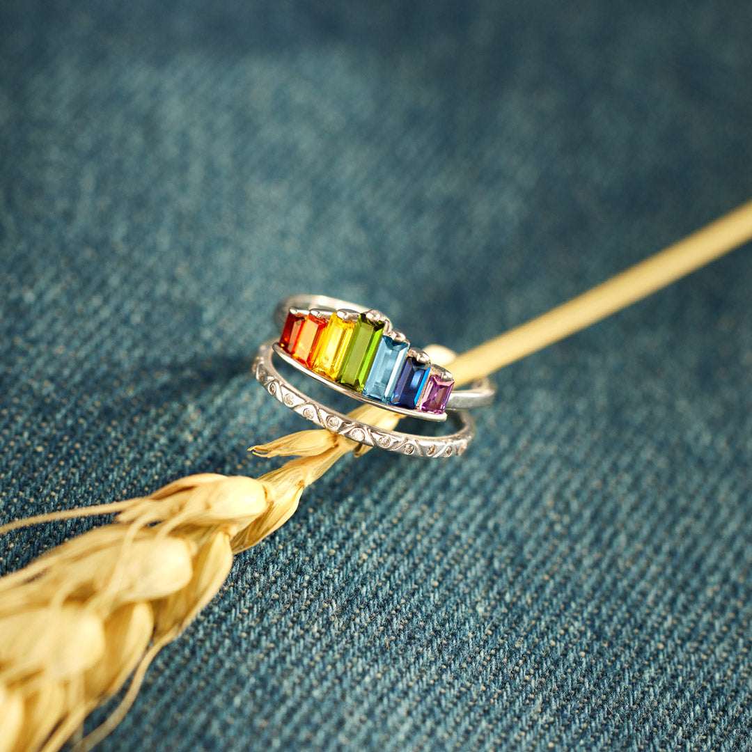 Rainbow Ring rainbow moonstone engagement ring