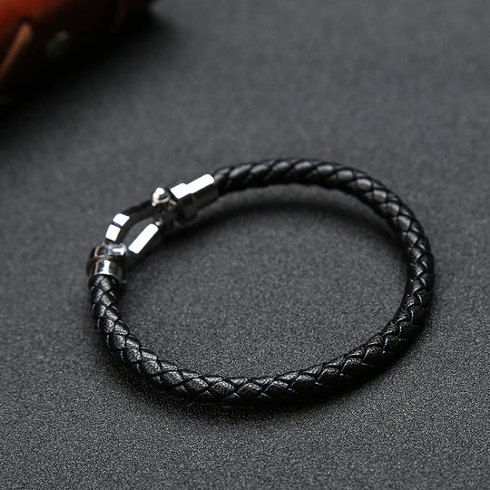 Hoof Buckle Leather Bracelet Men's Bracelet Creative Gift