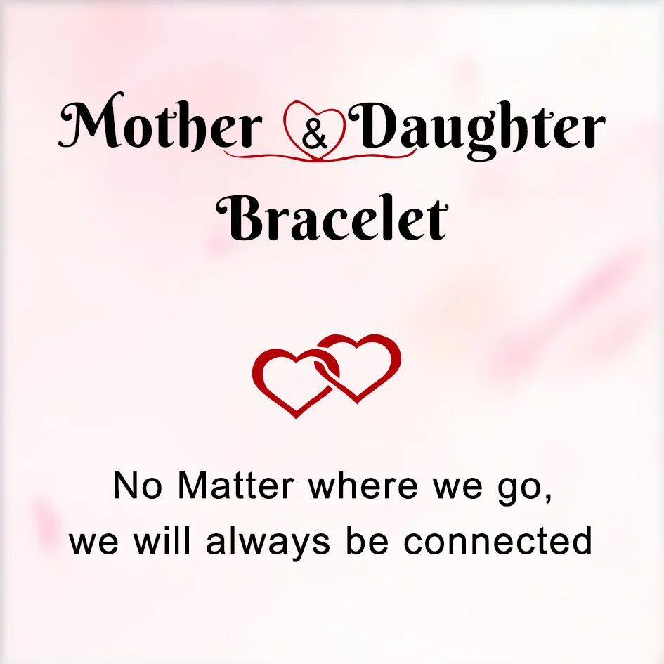 To My Daughter Mother and Daughter Forever Linked Together Double Heart Bracelet