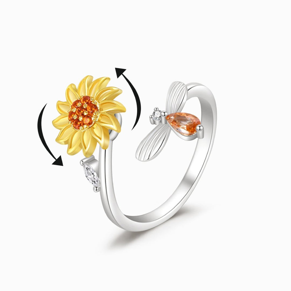 For Daughter - Sunflower Fidget Ring