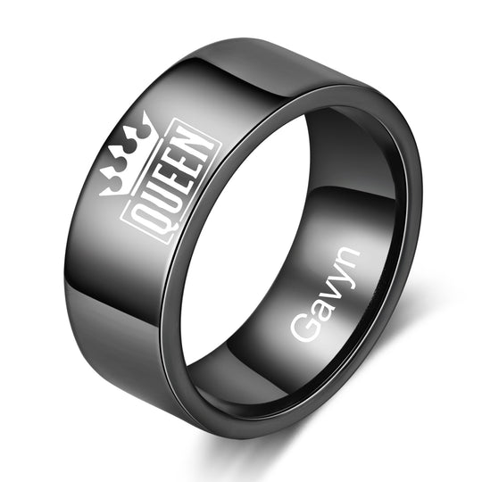 Valentines Day Gifts King & Queen Couple Ring Personalized Matching Rings Gift for Couple