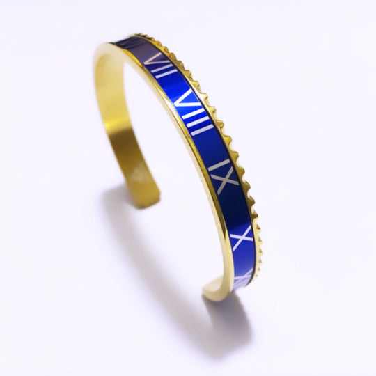 Roman Speed bracelet gold blue - Emils Jewellery