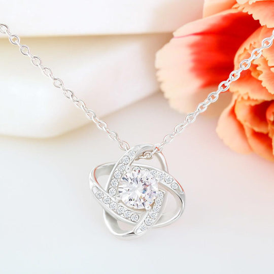 To My Beautiful Wife Love Knot Necklace Gift Set for Her "I Love You Always And Forever"