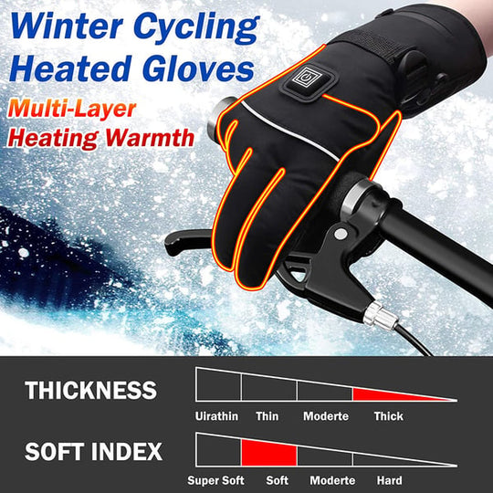 Winter Electric Heated Gloves Thermal Hand Warmers With Touch Screen
