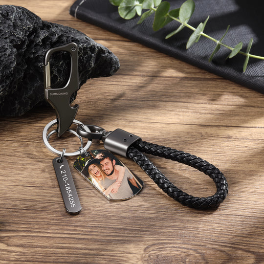 Personalized Photo Keychain Multi-purpose keychain With Calendar Custom Keyring s for Men