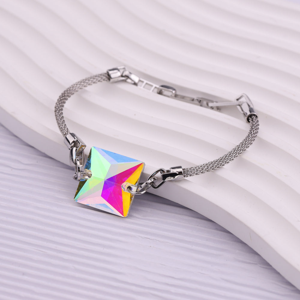 Rainbow Stone Adjustable Bracelet