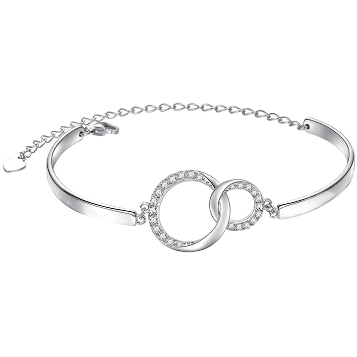To My Daughter Mother and Daughter Forever Linked Together Circle Bracelet