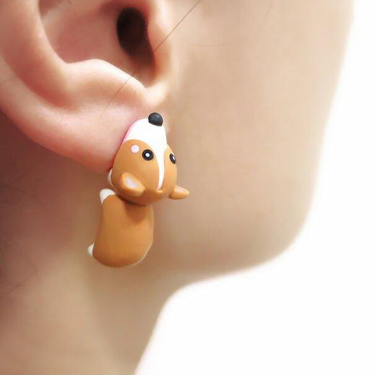 Funny earring Cute animal bite earrings dog earring cat earrings dinosaur earrings