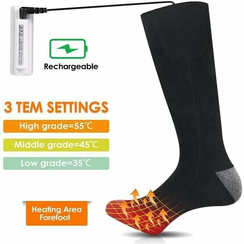 Rechargeable Electric Heated Socks Warm Winter-One Size Fits All