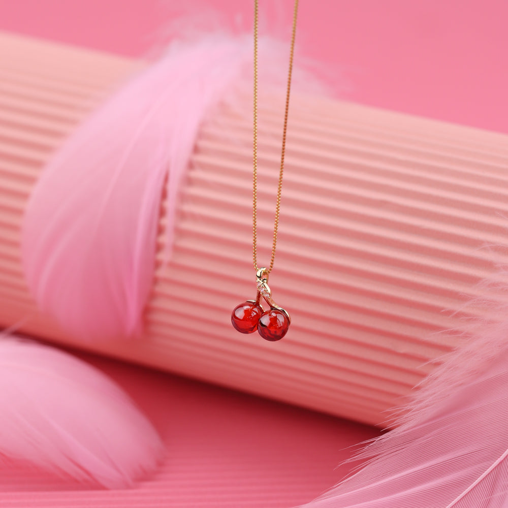 Cherry Stud Earrings or Necklace