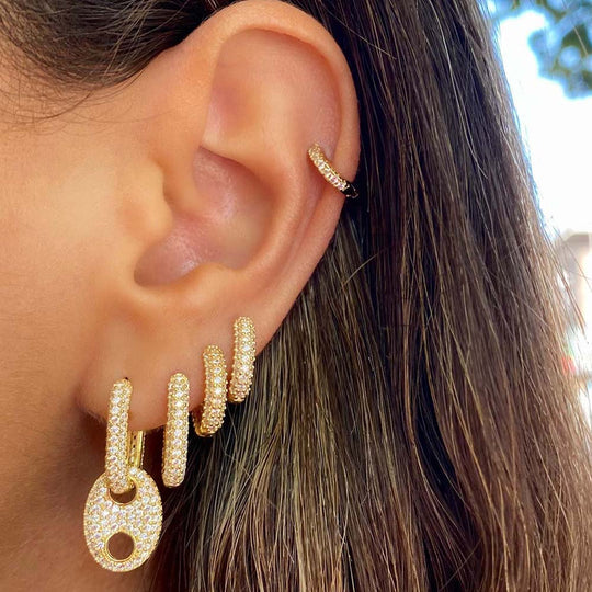  CZ Mini Huggie Earring - Adina's Jewels