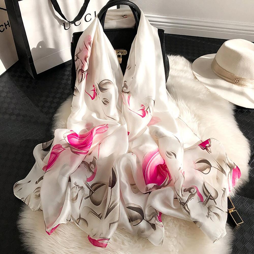 Luxurious Delicate Peacock & Floral Wrap Silky Vibrant Scarves-Boots N Bags Heaven-Boots N Bags Heaven
