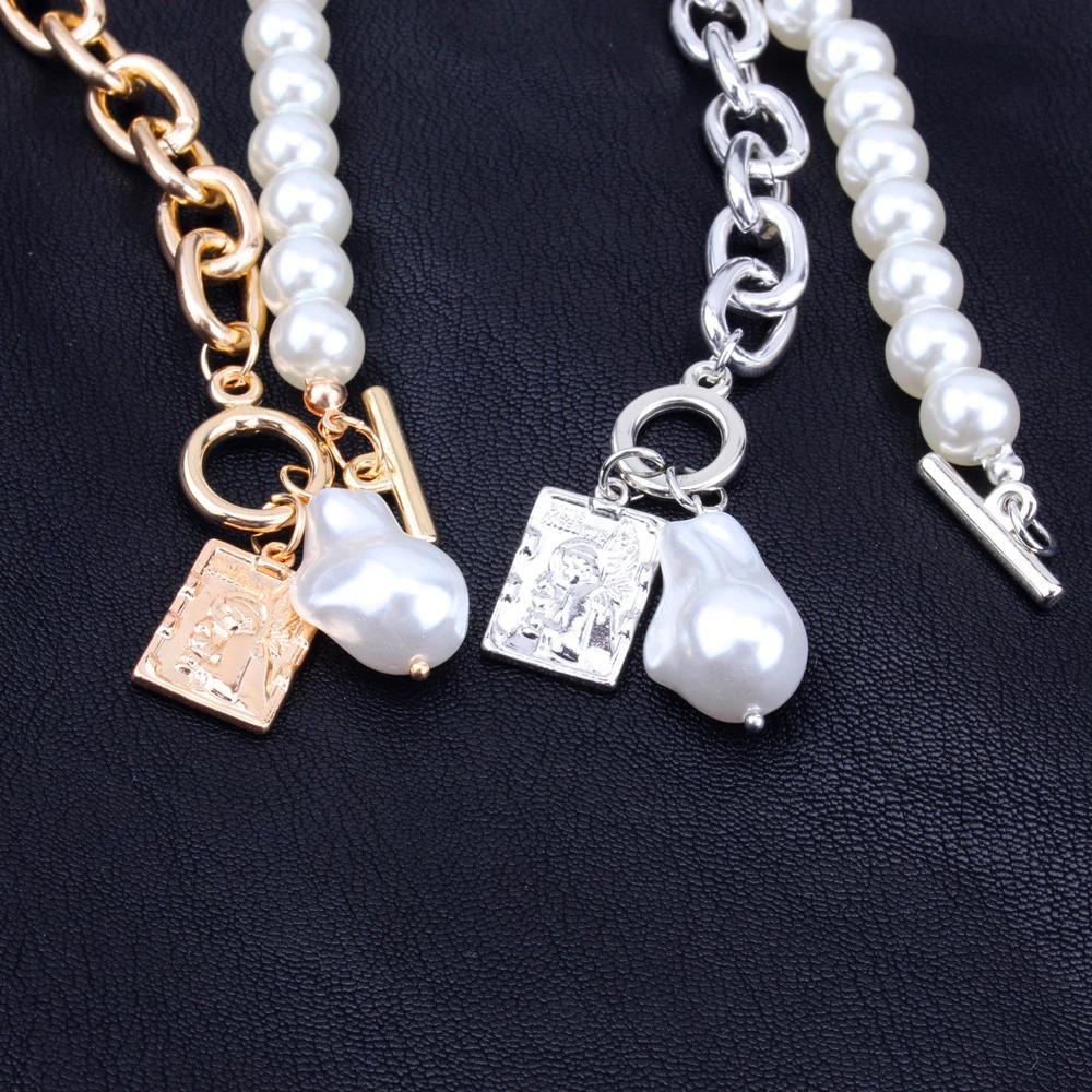 Multi Layer Pearl and Heart Pendant Chain Necklaces-Boots N Bags Heaven-Boots N Bags Heaven