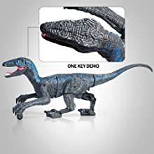 Hot Bee Remote Control Dinosaur Toys, Walking Robot Dinosaur w/ Roaring Sounds