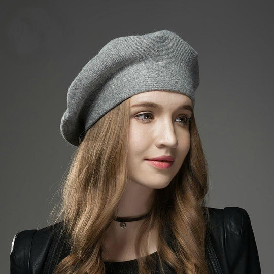 Thick Studded Classic Fashion Winter Hat Beret-Boots N Bags Heaven-Boots N Bags Heaven