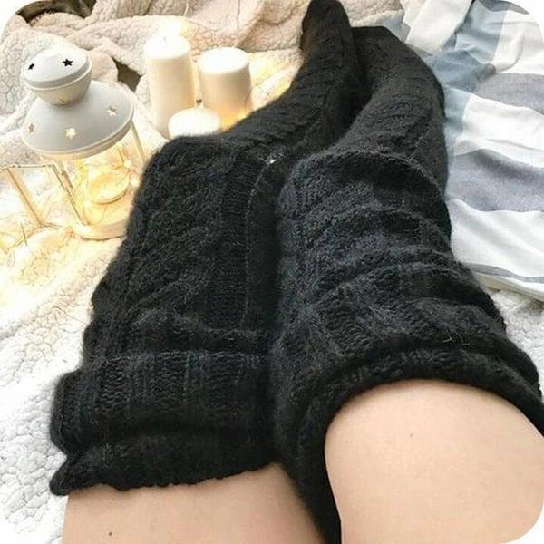 Long Thigh High Socks Smart Wool Thermal Stockings