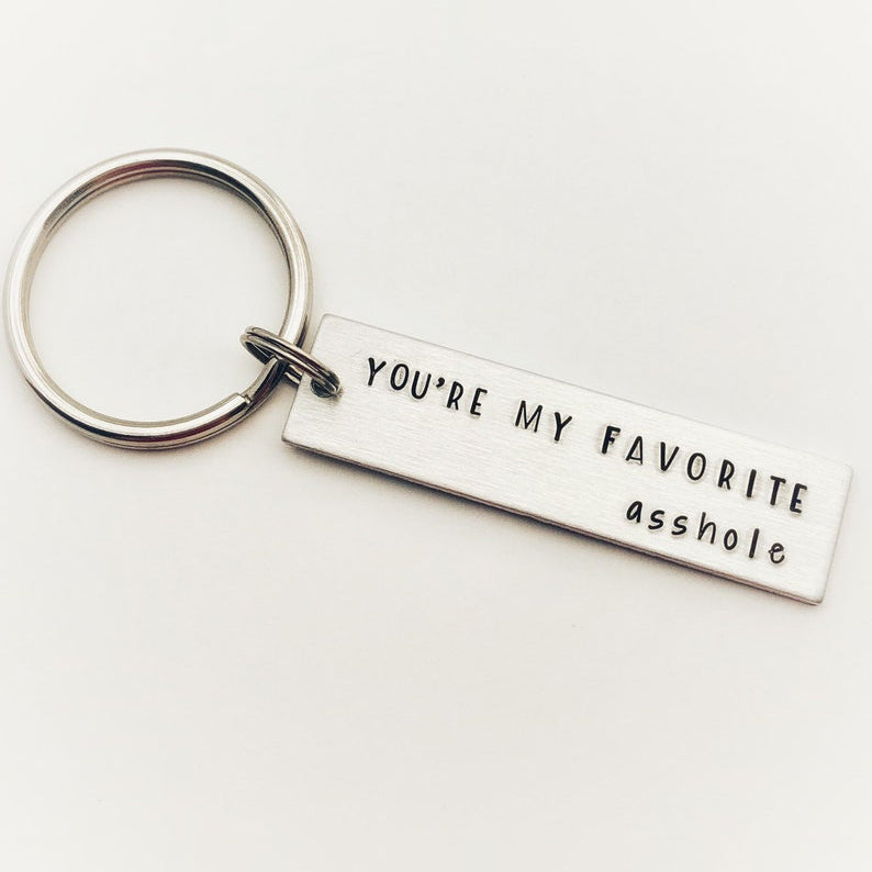 s You're My Favorite Asshole Keychain, Funny Keychain For Couple