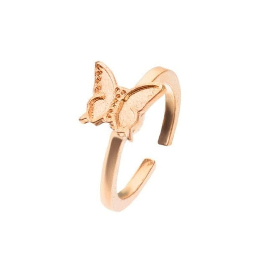 Anxiety Fidget Ring Gold Butterfly Lovinglocked