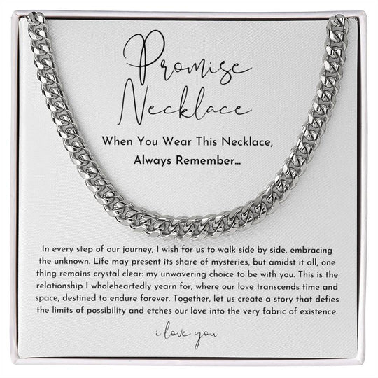 Promise Necklace For Him-Anniversary Gift