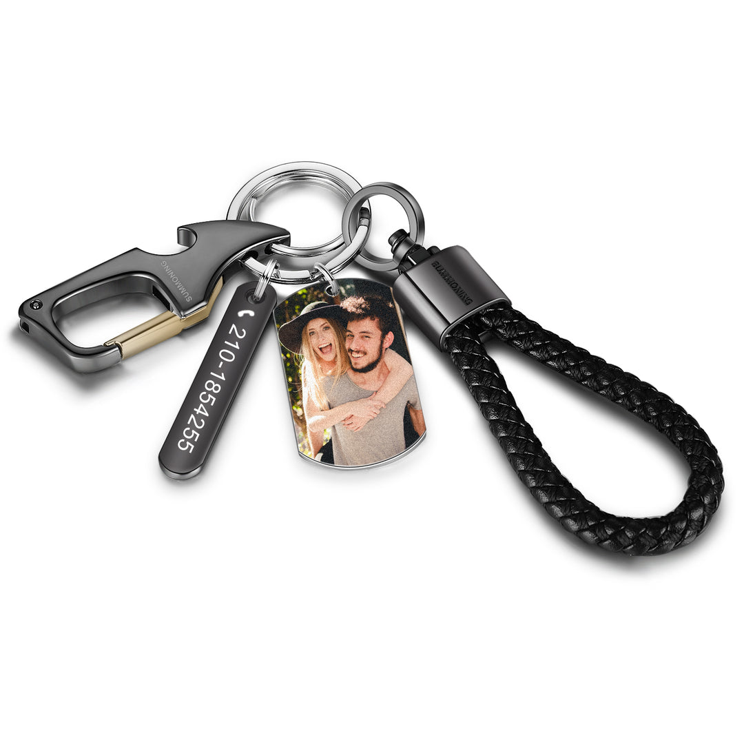 Personalized Photo Keychain Multi-purpose keychain With Calendar Custom Keyring s for Men