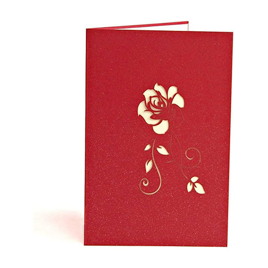 3D Pop-up Rose Greeting Cards Romantic Wedding Invitation Card