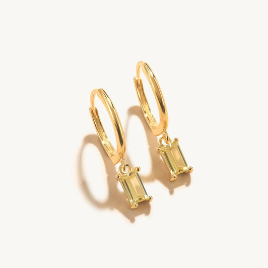 Baguette Drop Earrings Gold / Yellow Earrings Kosiner