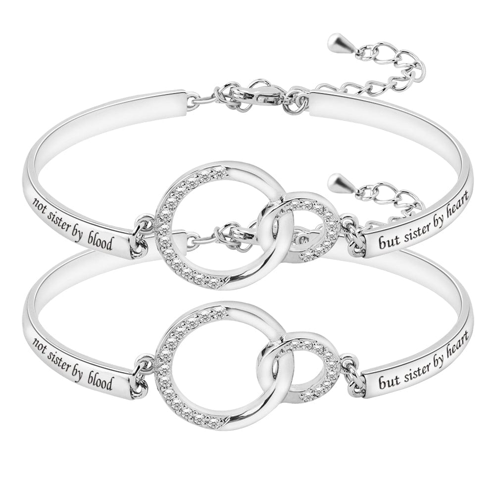 Best Friend Bracelets for Women Friendship Charm Inspirational Bracelets Silver*2 Bracelet For Woman MelodyNecklace