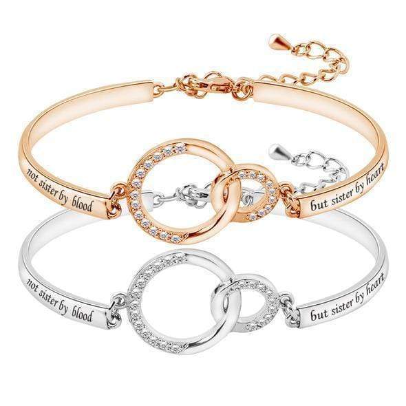 Best Friend Bracelets for Women Friendship Charm Inspirational Bracelets Silver+Rose Gold Bracelet For Woman MelodyNecklace