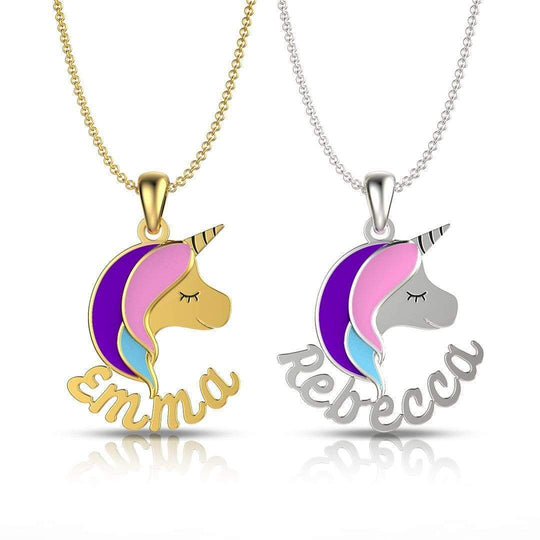 Birthday Gift for girl Custom Unicorn Name Necklace Necklace for girl MelodyNecklace